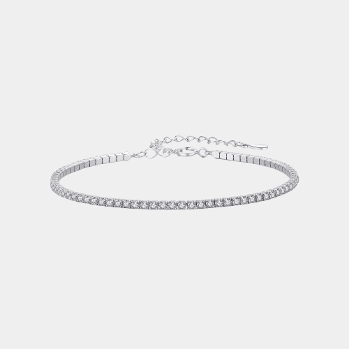 Tennis Diamond Sterling Silver Bracelet